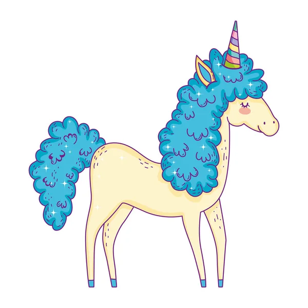 Beautiful little unicorn character — Stock Vector