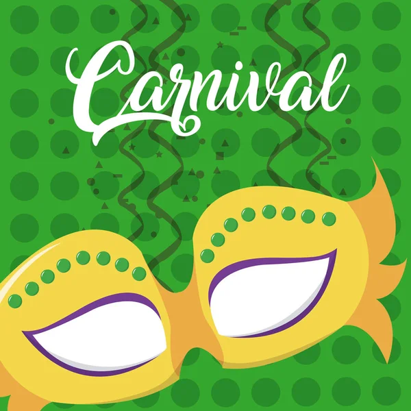 Máscara concepto de carnaval — Vector de stock