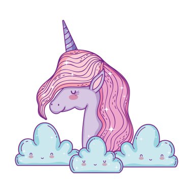 bulutlar güzel küçük Unicorn