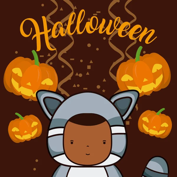 Halloween und Kinder-Cartoons — Stockvektor
