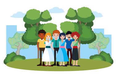 Genç arkadaşlar çizgi film