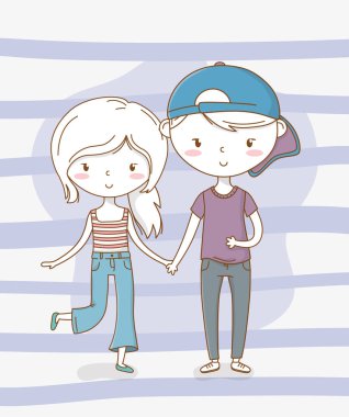 patel renkleri ile güzel küçük çocuk çift