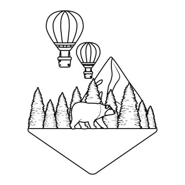 açık kamp karikatür