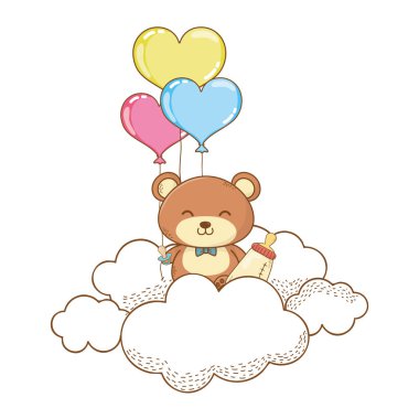 Bebek karikatür kart duş