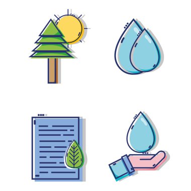 çizgi düz simgeleri tasarım ayarlayın