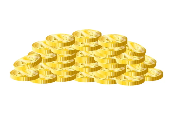 Moneda oro riqueza — Vector de stock