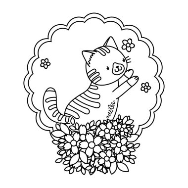 Sevimli Pet hayvan karikatür