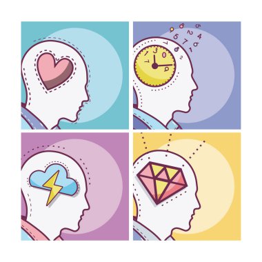 Insan zihinleri kartı seti