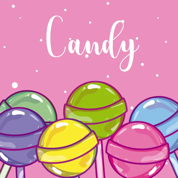 Candy snack koncepció — Stock Vector