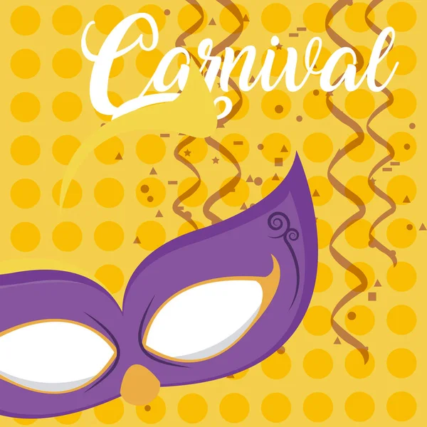 Máscara concepto de carnaval — Vector de stock