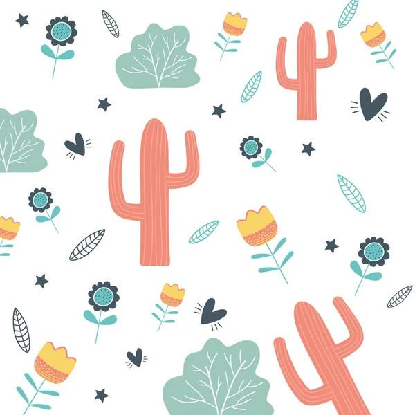Cactus Background design — Stock Vector