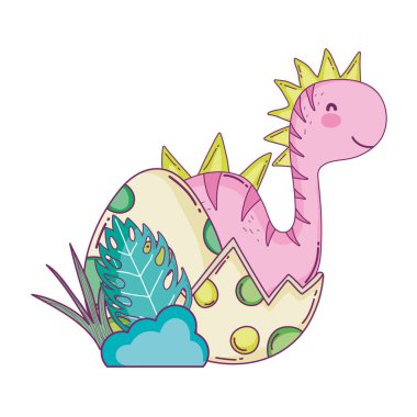 yumurta ile sevimli apatosaurus