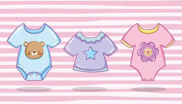 Vêtements de bébé mignon — Image vectorielle