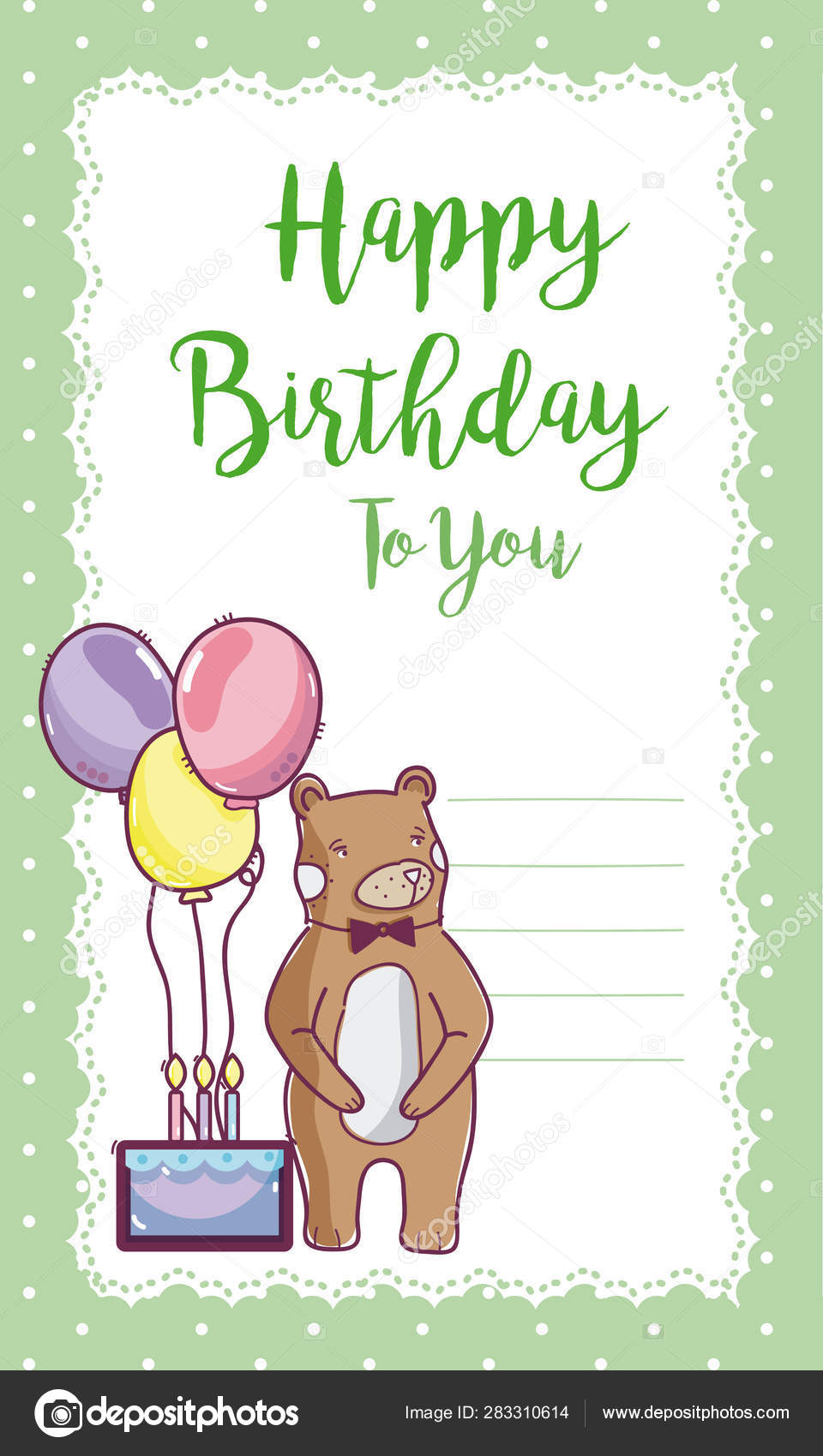 Joyeux Anniversaire Carte Avec Ours Image Vectorielle Stockgiu C Joyeux Anniversaire Carte Avec Ours Image Vectorielle Stockgiu C