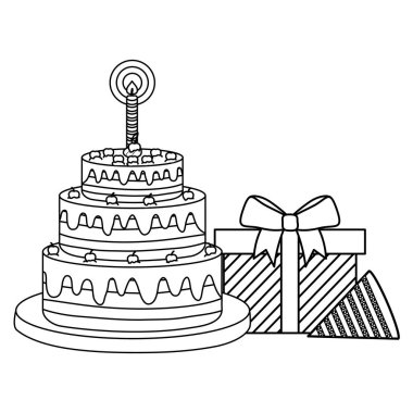 hediye kutusu ile tatlı pasta mevcut