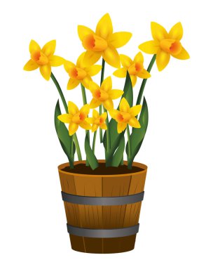 çiçek tropikal karikatür