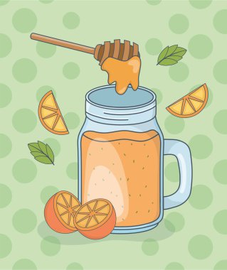 portakal ve bal suyu kavanozu