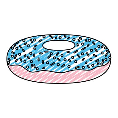 Doodle lezzetli tatlı çörek pasta