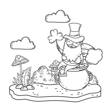 Hazine kazanı ile St Patricks gün Leprikon