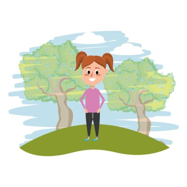 Tatlı kız çizgi filmi.