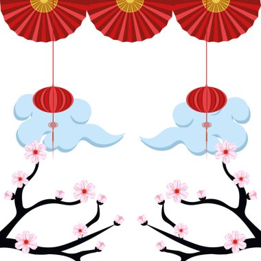 Kiraz çiçeği dalı.