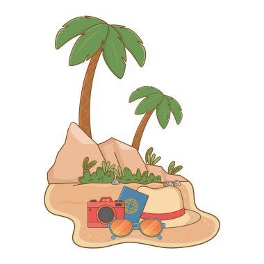 kum üzerinde peyzaj plaj