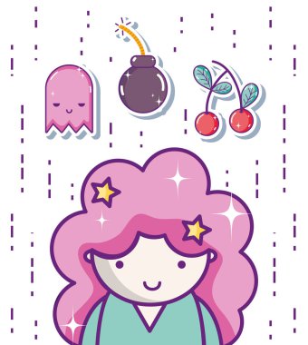 Retro video oyunları çizgi film