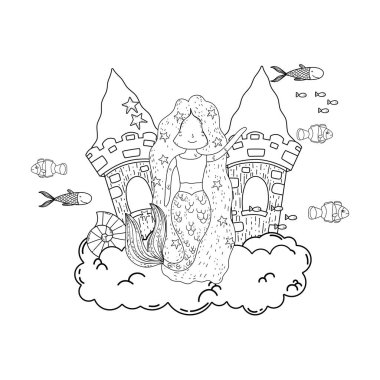 kale denizaltı sahnesi ile deniz kızı