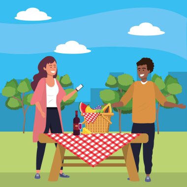 Bin yıllık çift tarih selfie doğa arka plan