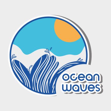 güzel lanscape ile doğal okyanus dalgaları