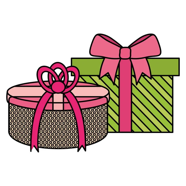 Cadeaux de fête boîtes cadeaux — Image vectorielle