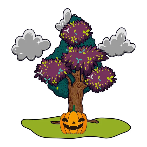 Halloween pumpkin cartoon — Stock Vector