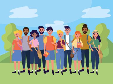 Gençler arkadaşlar çizgi