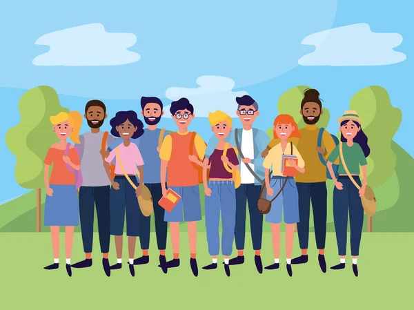 Gençler arkadaşlar çizgi