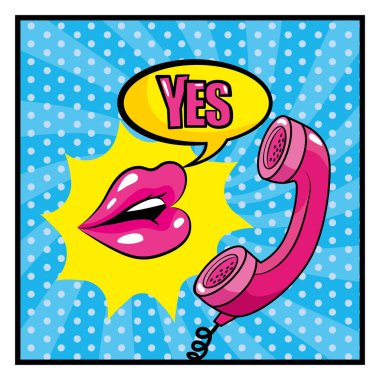 kadın ağız telefon ve evet mesajı konuşan