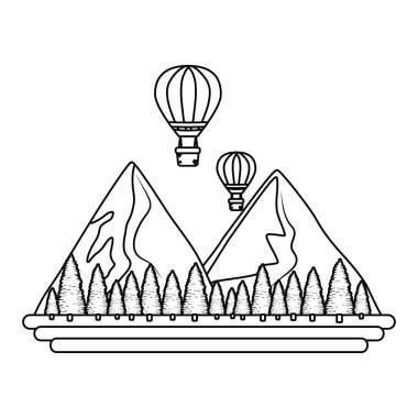 açık kamp karikatür