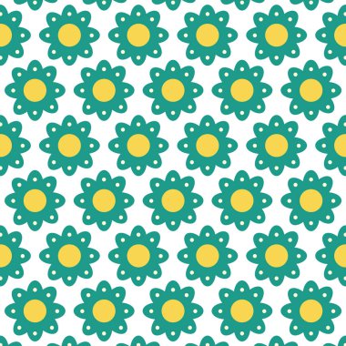 Meksika dekoratif çiçekler desen