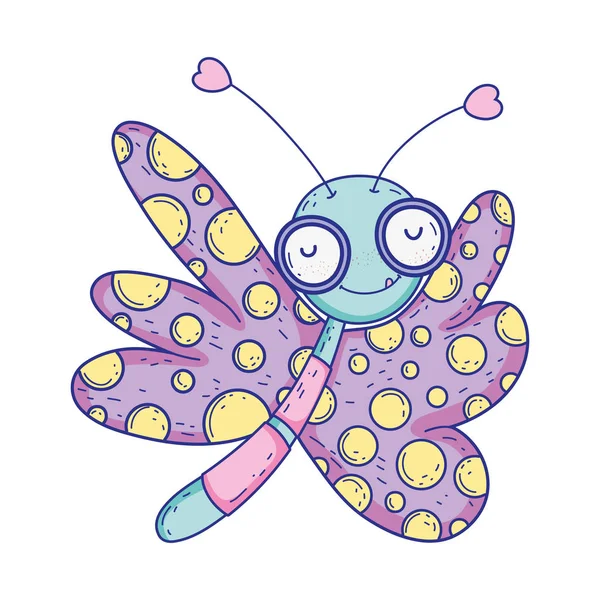 美しい蝶の飛行文字 — ストックベクタ