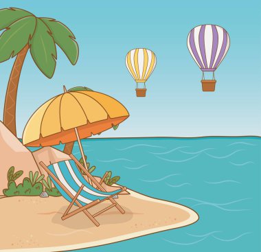 plaj sahnesinde sandalye