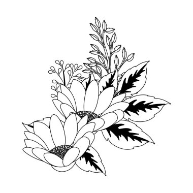 çiçek tropikal karikatür