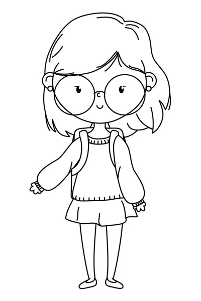 Дівчина-підліток мультфільм дизайн Векторні ілюстратори — стоковий вектор