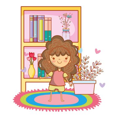 Tatlı kız çizgi filmi.