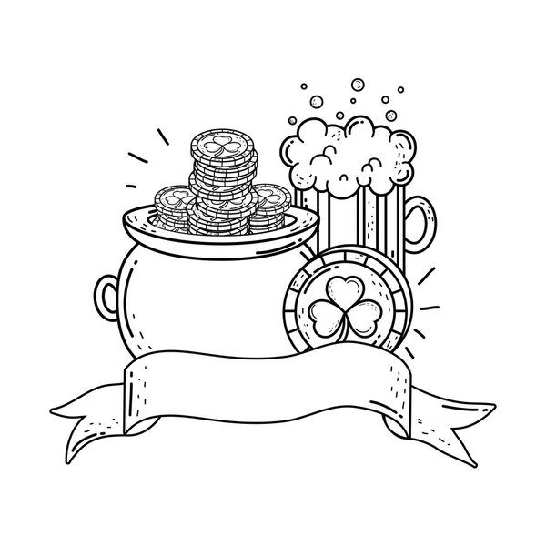 kavanoz bira ve hazine kazan Aziz Patrick gün