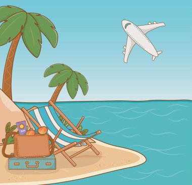 plaj sahnesinde sandalye