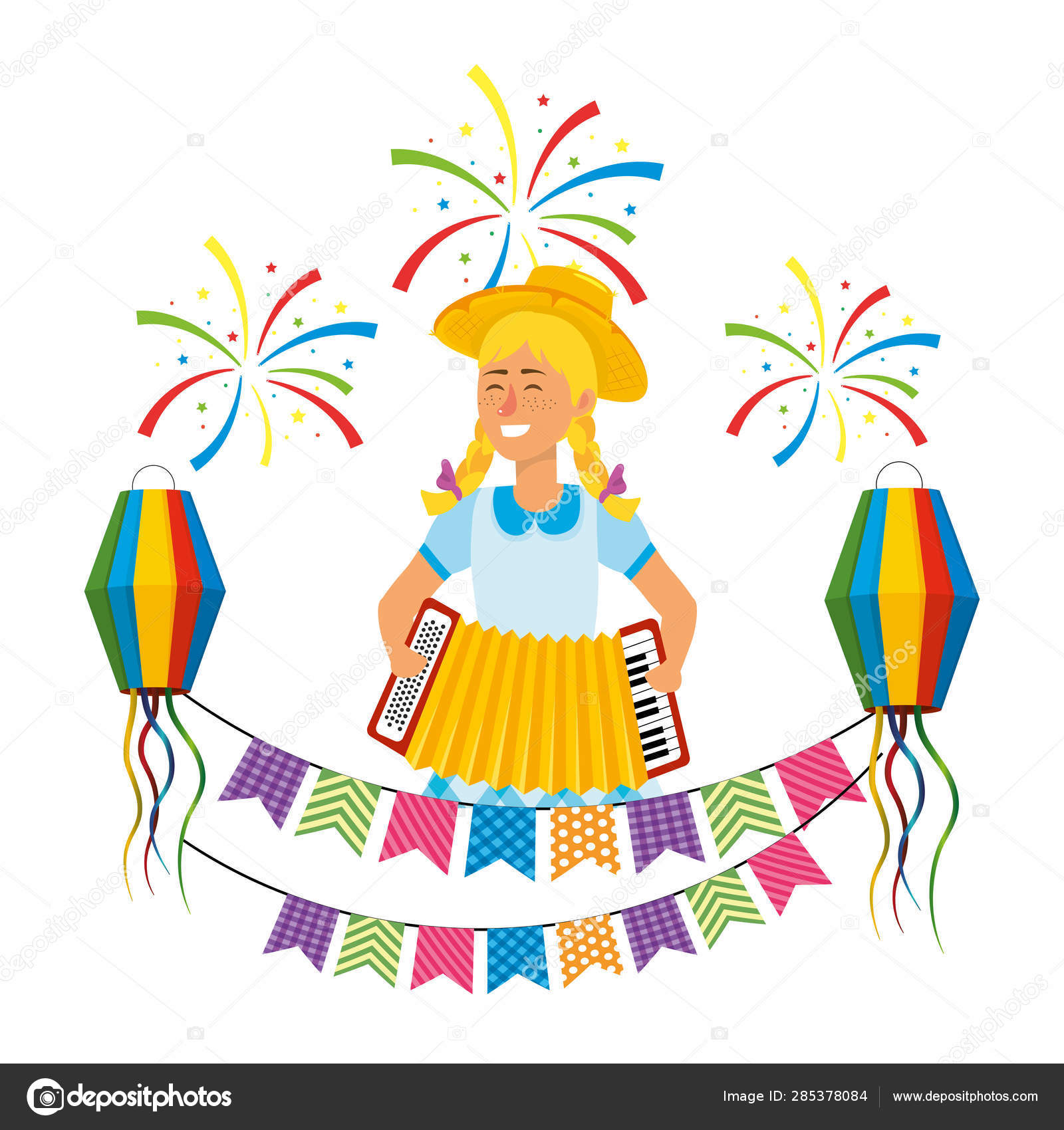 Festa junina cartoon stock illustration by stockgiu 285378084