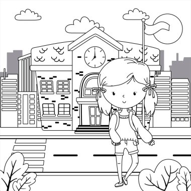 Genç kız karikatür tasarım vector Illustrator