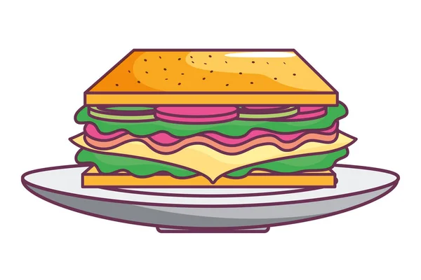 Fast-Food-Karikatur — Stockvektor