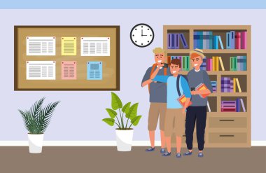 Çalışma odası arka planda milenyal Grup