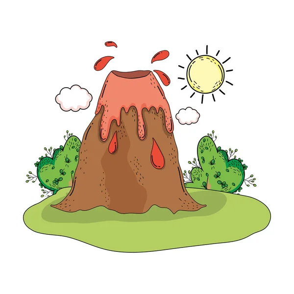 volkan tarih öncesi manzara sahnesi