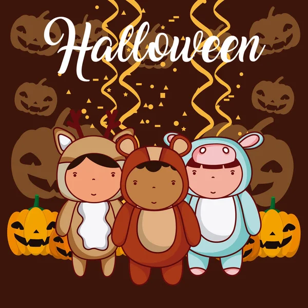 Halloween i dzieci — Wektor stockowy